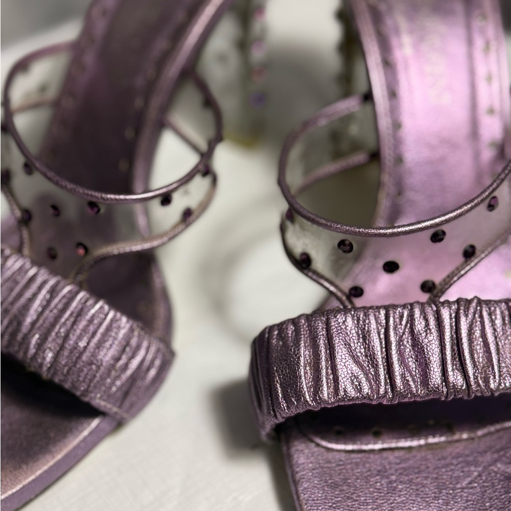 Vintage YSL by Tom Ford Swarovski crystal lucite heels - Picture 4 of 16